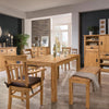 NordicStory Table de salle à manger à rallonge rustique en chêne massif