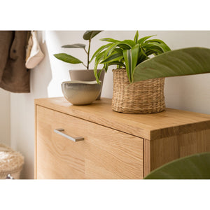 NordicStory Zapatero de roble madera maciza escandinavo