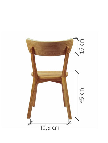 NordicStory Pack de 4 chaises de salle à manger DIANA, structure en chêne massif