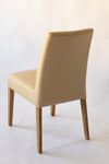 NordicStory Pack de 4 chaises de salle à manger Malaga, structure en chêne massif, tapisserie beige