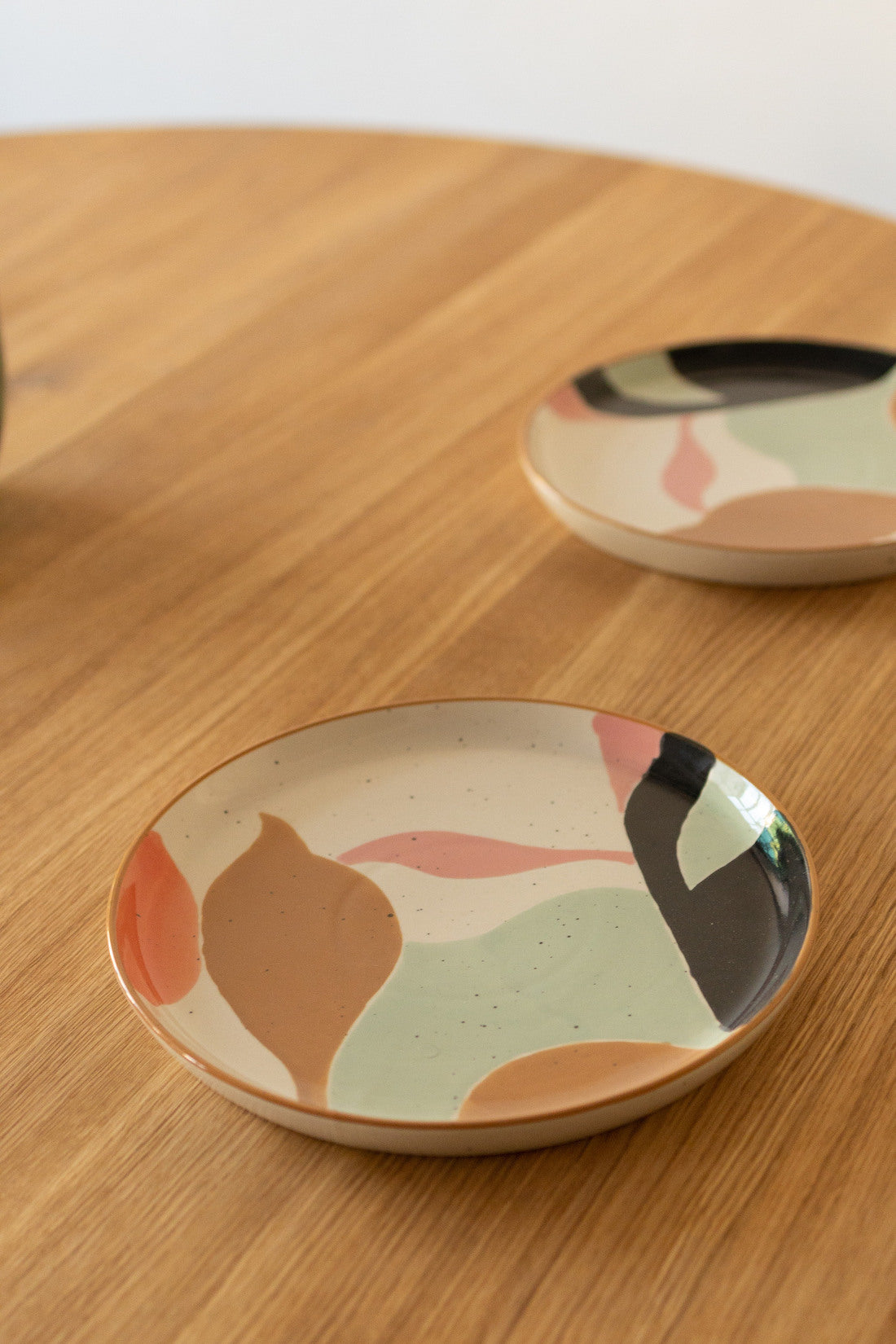 NordicStory Mesa de comedor redonda y extensible de madera maciza de roble 