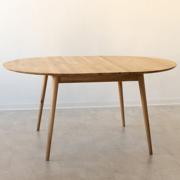 NordicStory Mesa extensible de comedor de madera maciza de roble "Escandi 4" 120-155 x 120 x 75 cm.