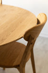 NordicStory Table de salle à manger à rallonge en chêne massif "Escandi 4" 120-155 x 120 x 75 cm.