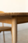 NordicStory Table ronde à rallonge en chêne massif "Escandi 3" 100-130 x 100 x 75 cm