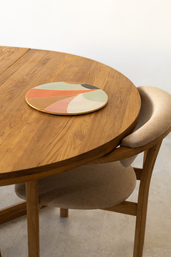 NordicStory Mesa extensible de comedor de madera maciza de roble MOBY