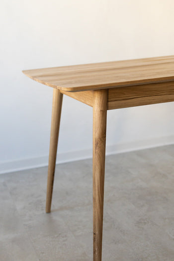  NordicStory Table de salle à manger rectangulaire en bois de chêne massif 
