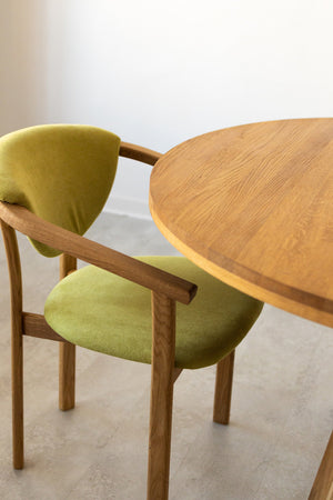 NordicStory Mesa extensible de comedor de madera maciza de roble MOBY