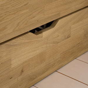 NordicStory Sofia Dormitorio Cabecero Cama de Madera Maciza de Roble Escandinavo