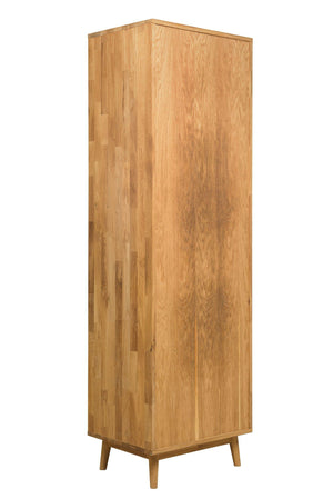 Vitrine en bois massif de chêne Escandi 1 – 60 x 45 x 195 cm - NordicStory