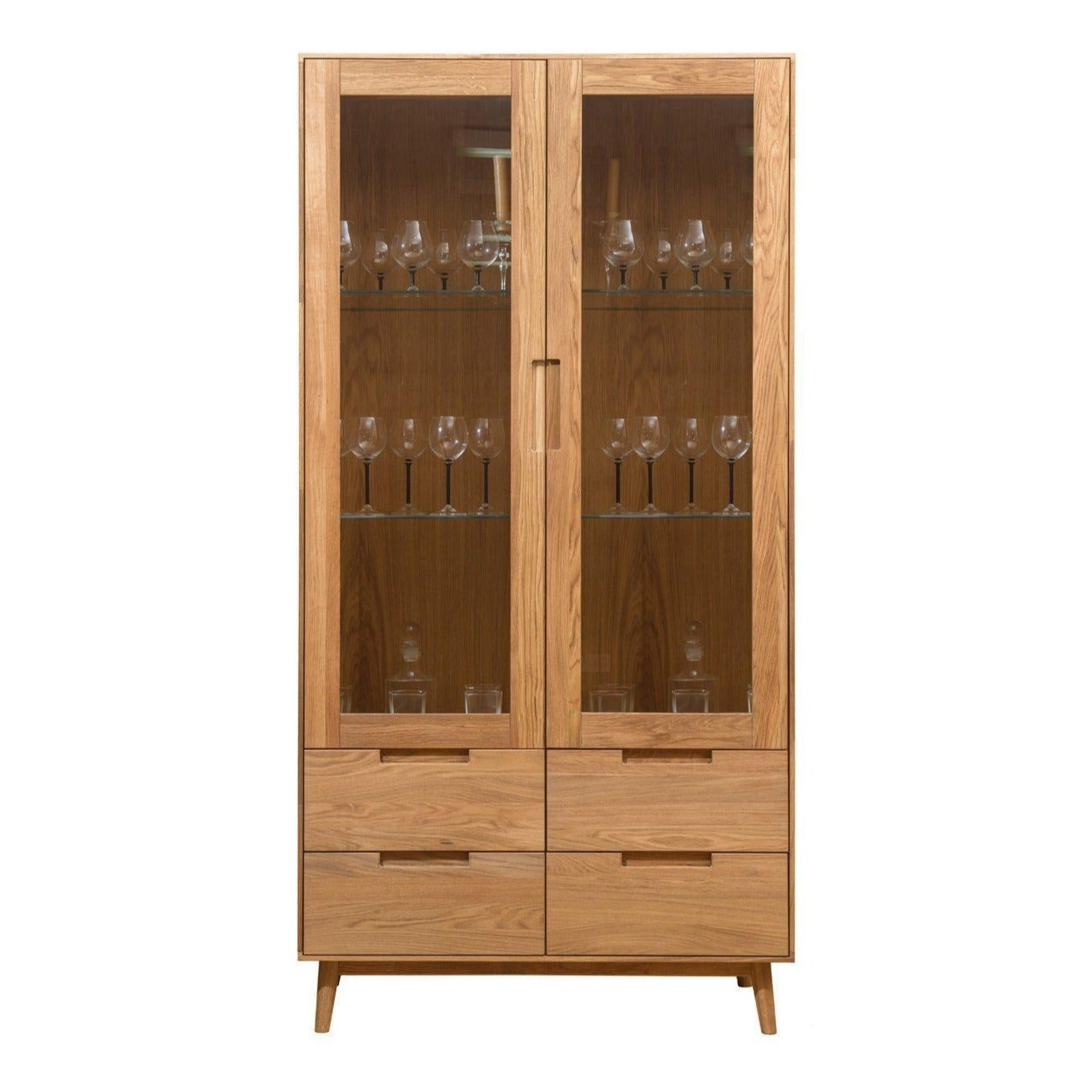 Vitrine en bois massif de chêne Escandi 2