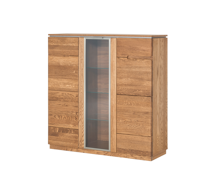 NordicStory Vitrina de madera maciza de roble 