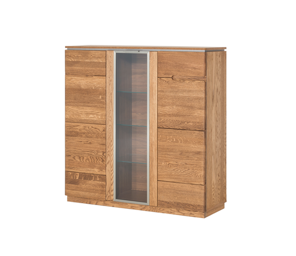 NordicStory Vitrina de madera maciza de roble 