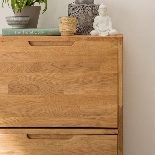 NordicStory Zapatero de madera maciza de roble Mueble para zapatos nordico escandinavo 