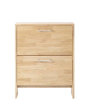 Meuble à chaussures en bois massif de chêne Arizona – 70 x 23 x 89 cm - NordicStory