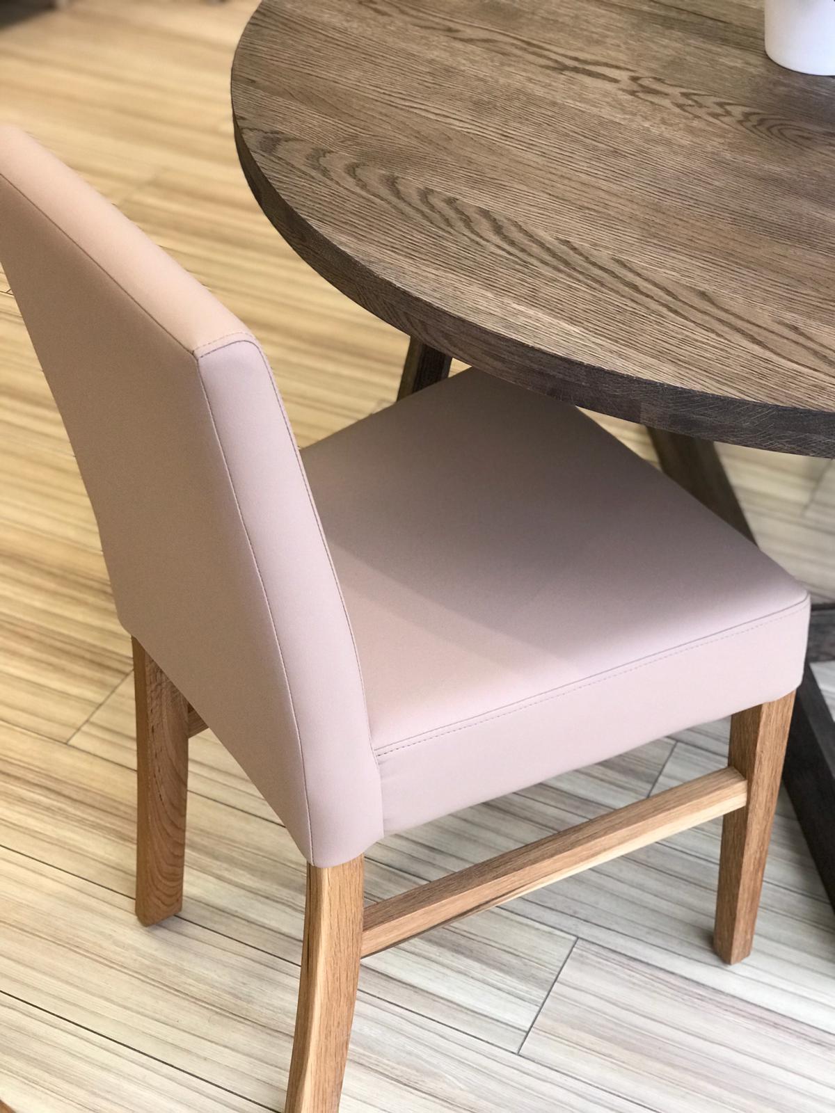 NordicStory Mesa de comedor de madera maciza de roble redonda extensible