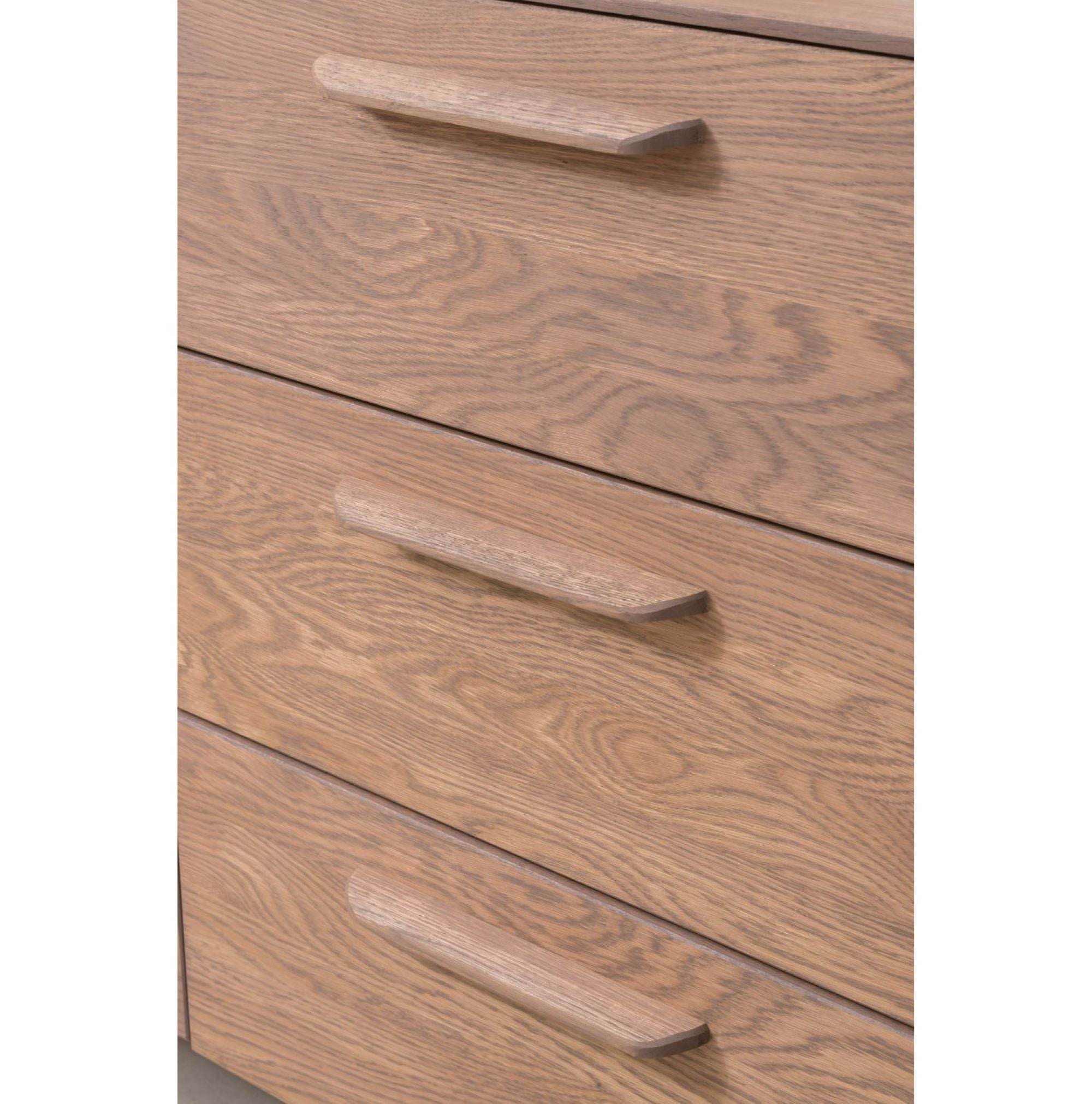 NordicStory Aparador Cómoda de madera maciza de roble