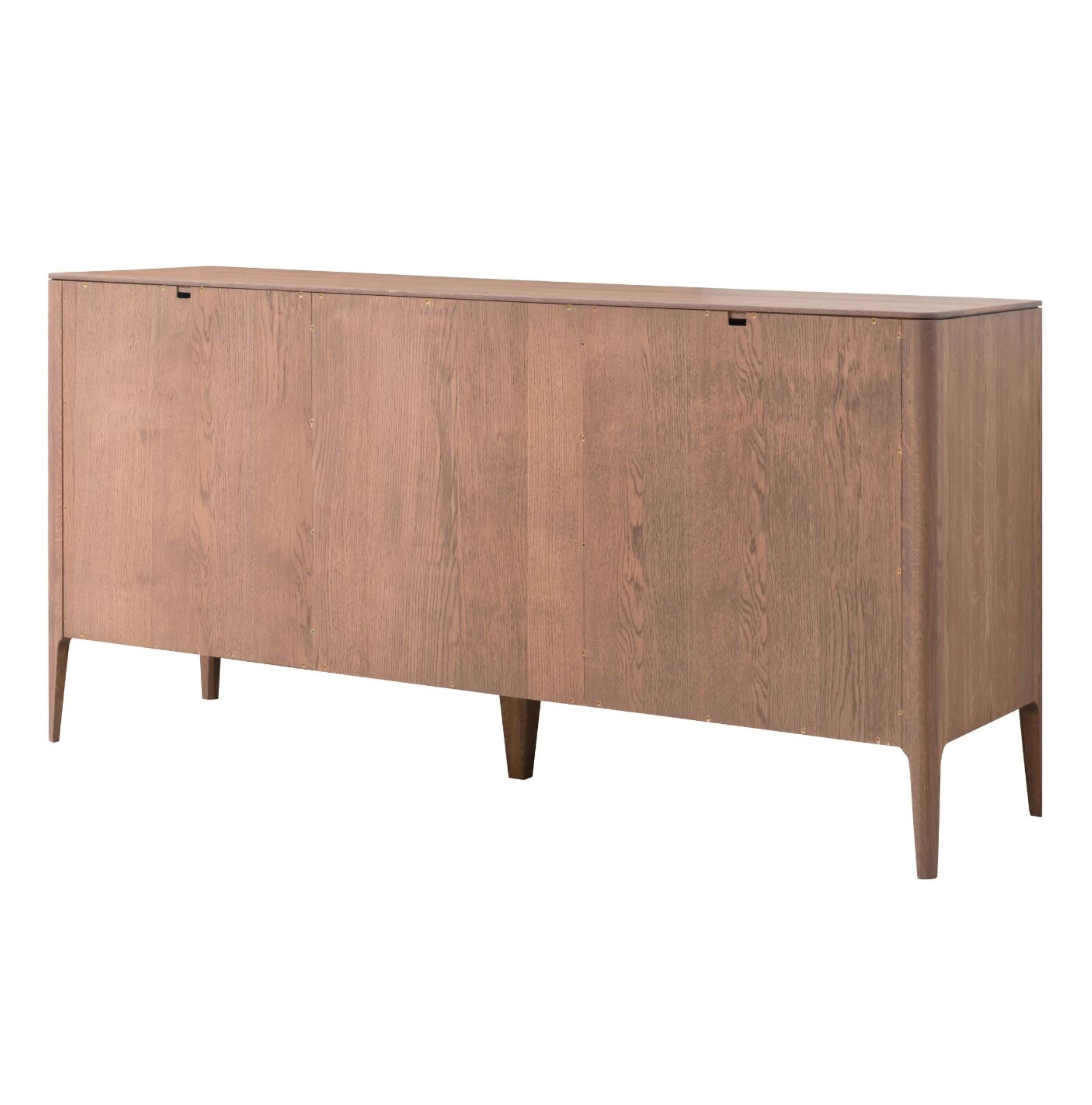 NordicStory Aparador Cómoda de madera maciza de roble