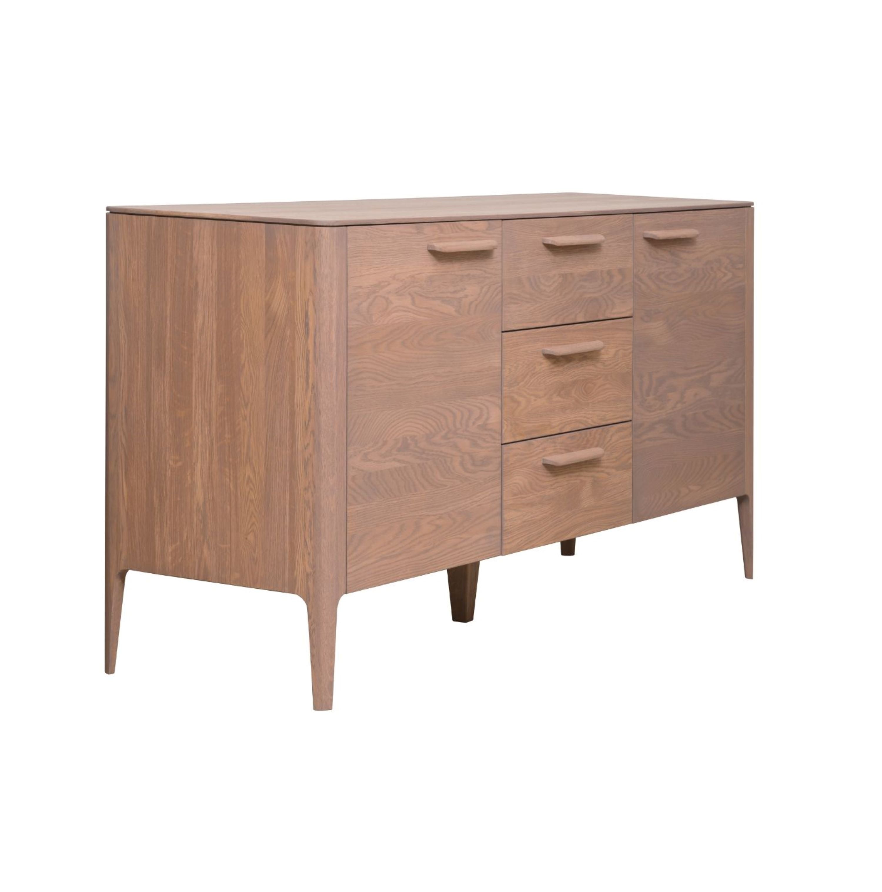 NordicStory Aparador Cómoda de madera maciza de roble