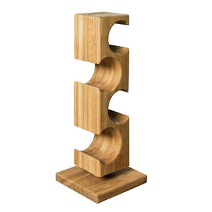 NordicStory Botellero de roble Alma, puesto de vinos para 4 botellas