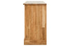 NordicStory Commode rustique en bois de chêne massif, commode rustique avec 2 portes et 3 tiroirs