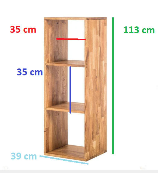 NordicStory Estanteria Libreria de madera maciza de roble