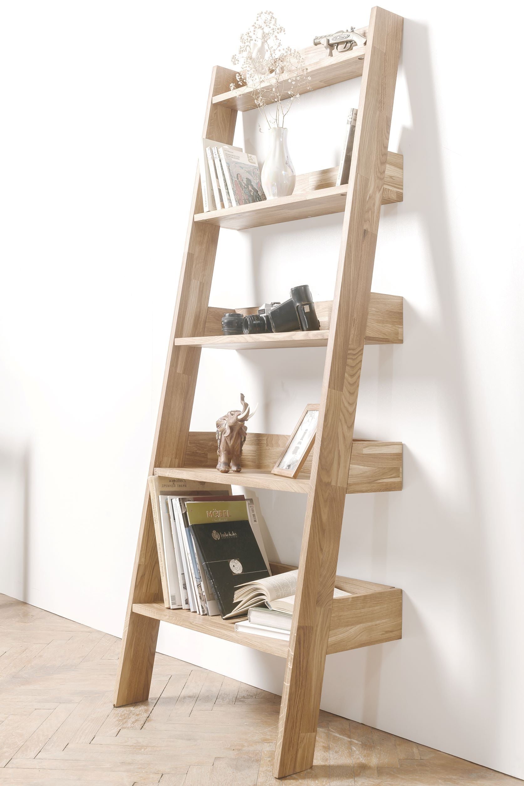 NordicStory Estanteria Libreria de madera maciza de roble