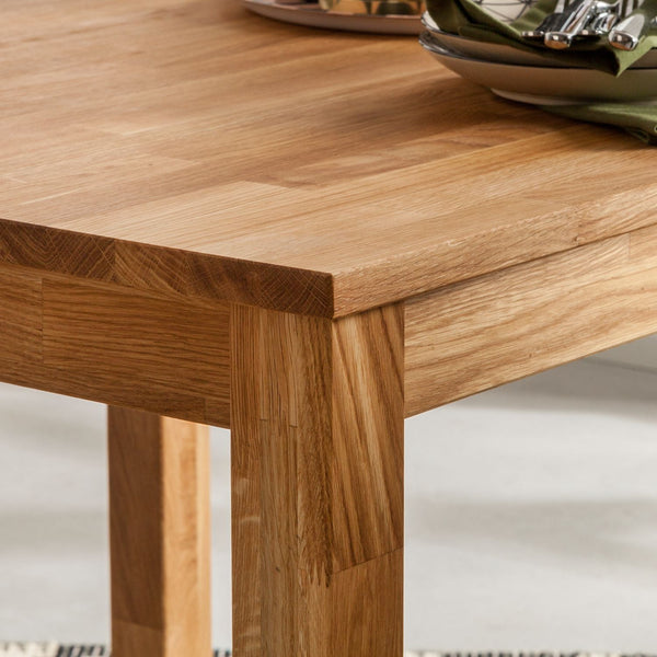 NordicStory Mesa de comedor de madera maciza de roble