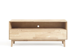 NordicStory Mueble de TV de madera maciza de roble