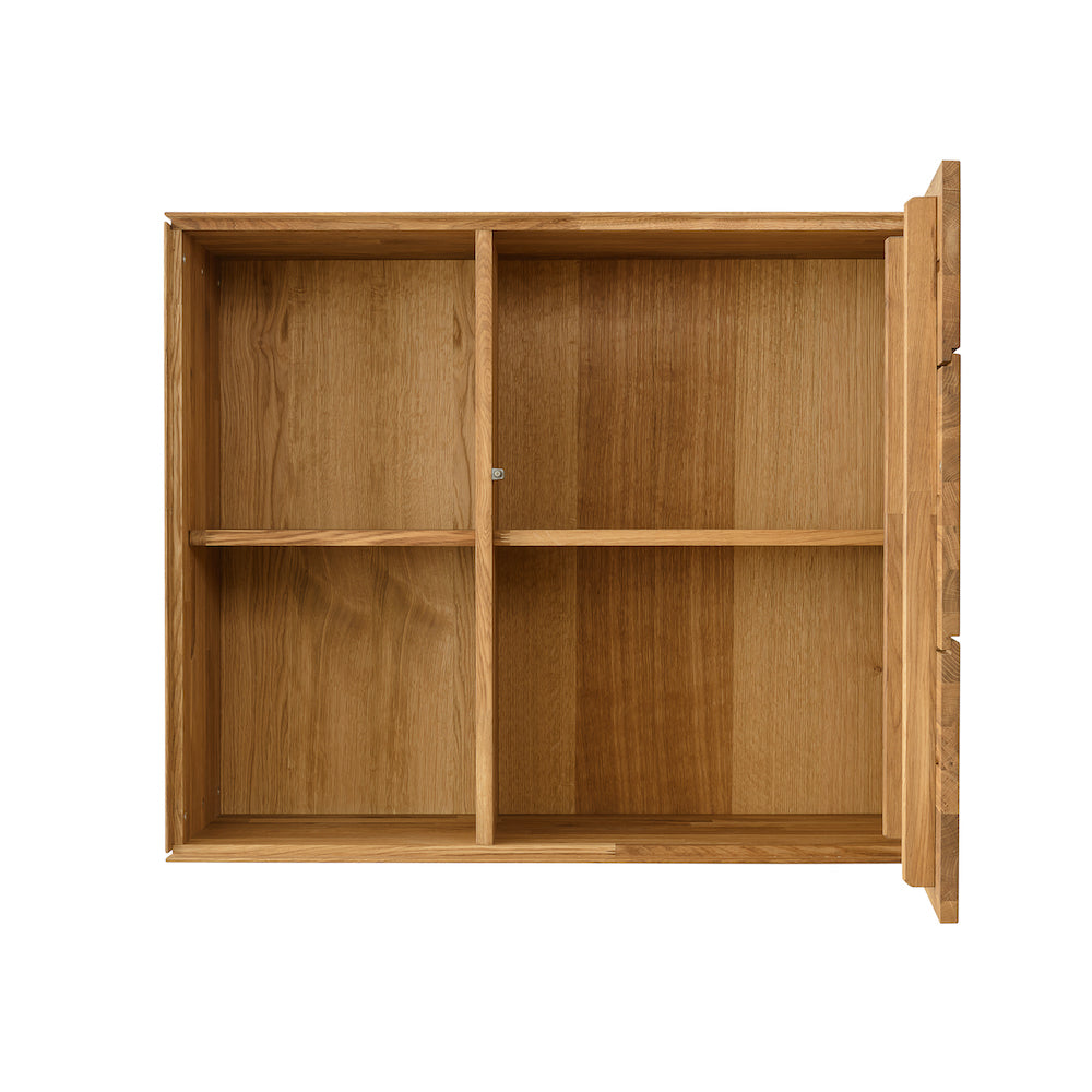 NordicStory Armario flotante de madera maciza de roble mueble para colgar