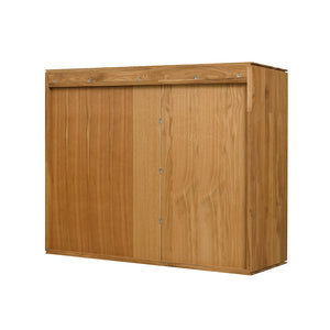 NordicStory Armario flotante de madera maciza de roble mueble para colgar