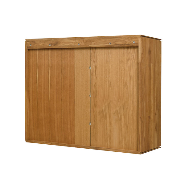 NordicStory Armario flotante de madera maciza de roble mueble para colgar