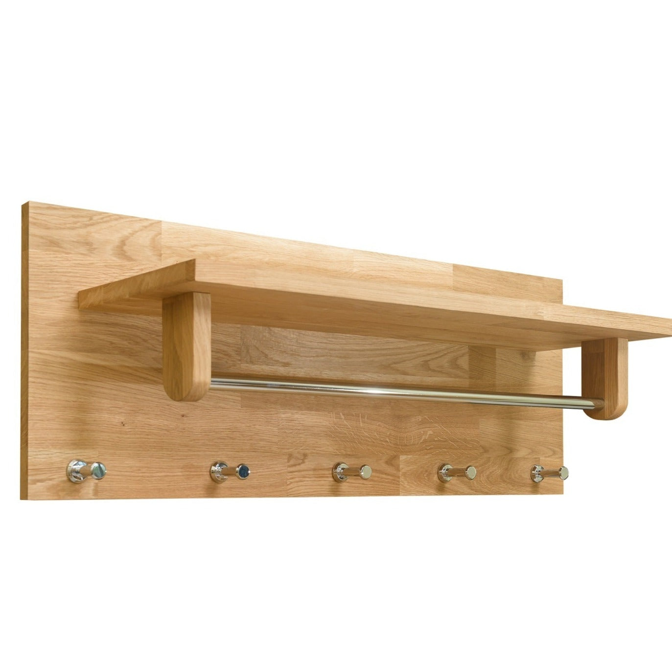 NordicStory Perchero de pared de madera maciza de roble