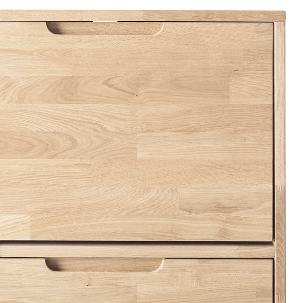 NordicStory Zapatero de madera maciza de roble 