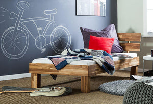 Cama de madera maciza de roble 90 x 200 cm. /140 x 200 cm. / 160 x 200 cm. / 180 x 200 Estilo escandinavo